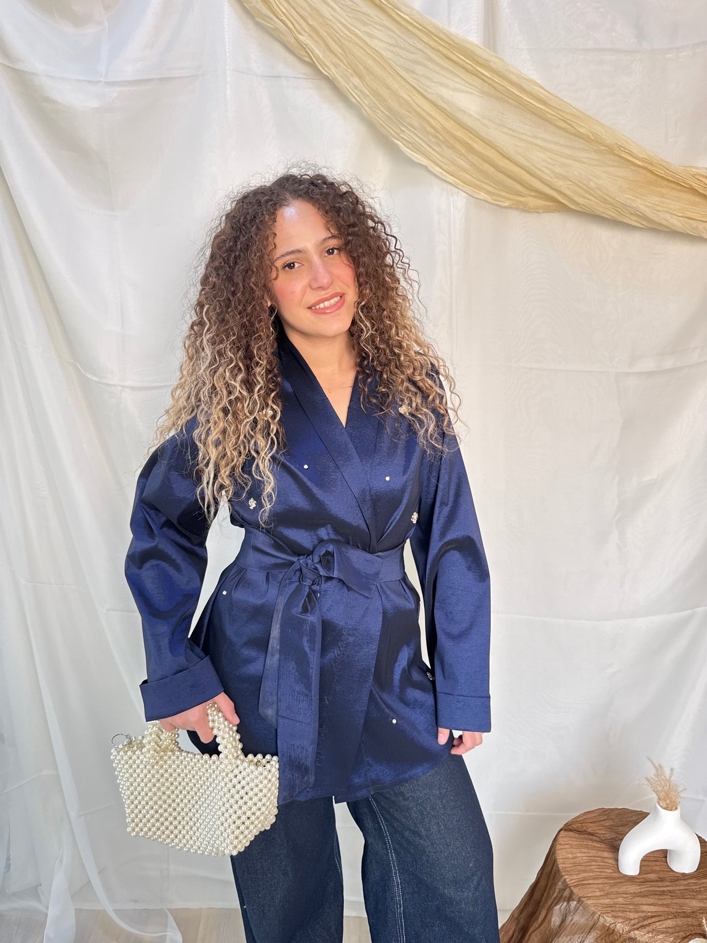 Miralle Kimono In Navy